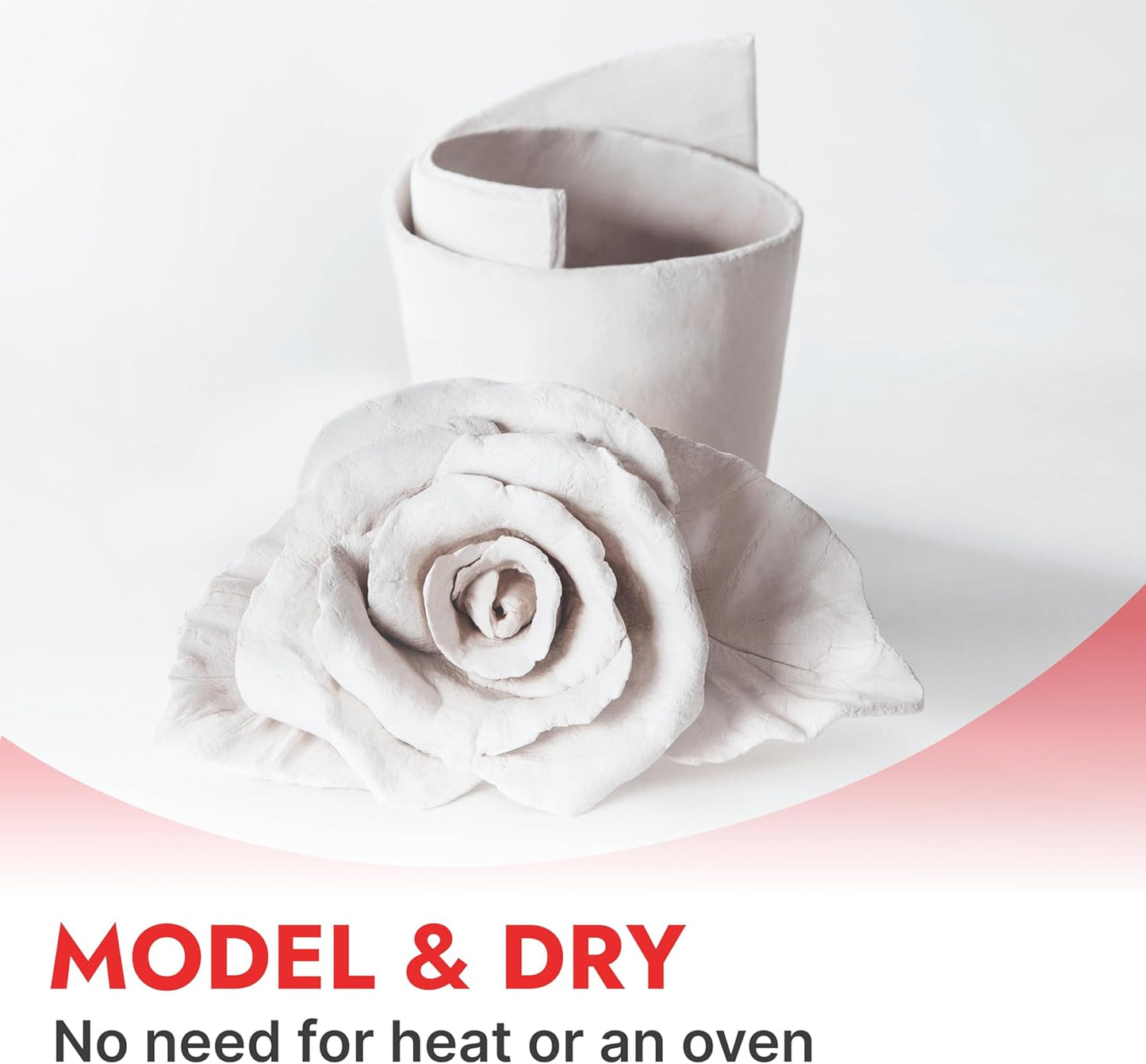 DAS White 1 kg Air Hardening Modelling Clay, Non Bake, Ready To Use, Suitable for All Ages, Ideal for Professionals & Hobbyists