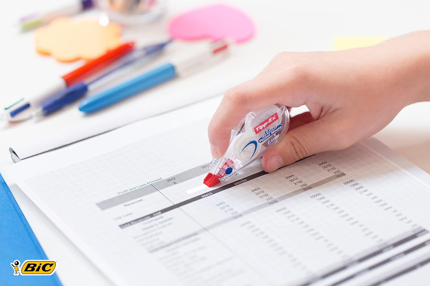 Bic Tipp-Ex Mini Pocket Mouse Correction Tape – Pack of 2 + 1,white