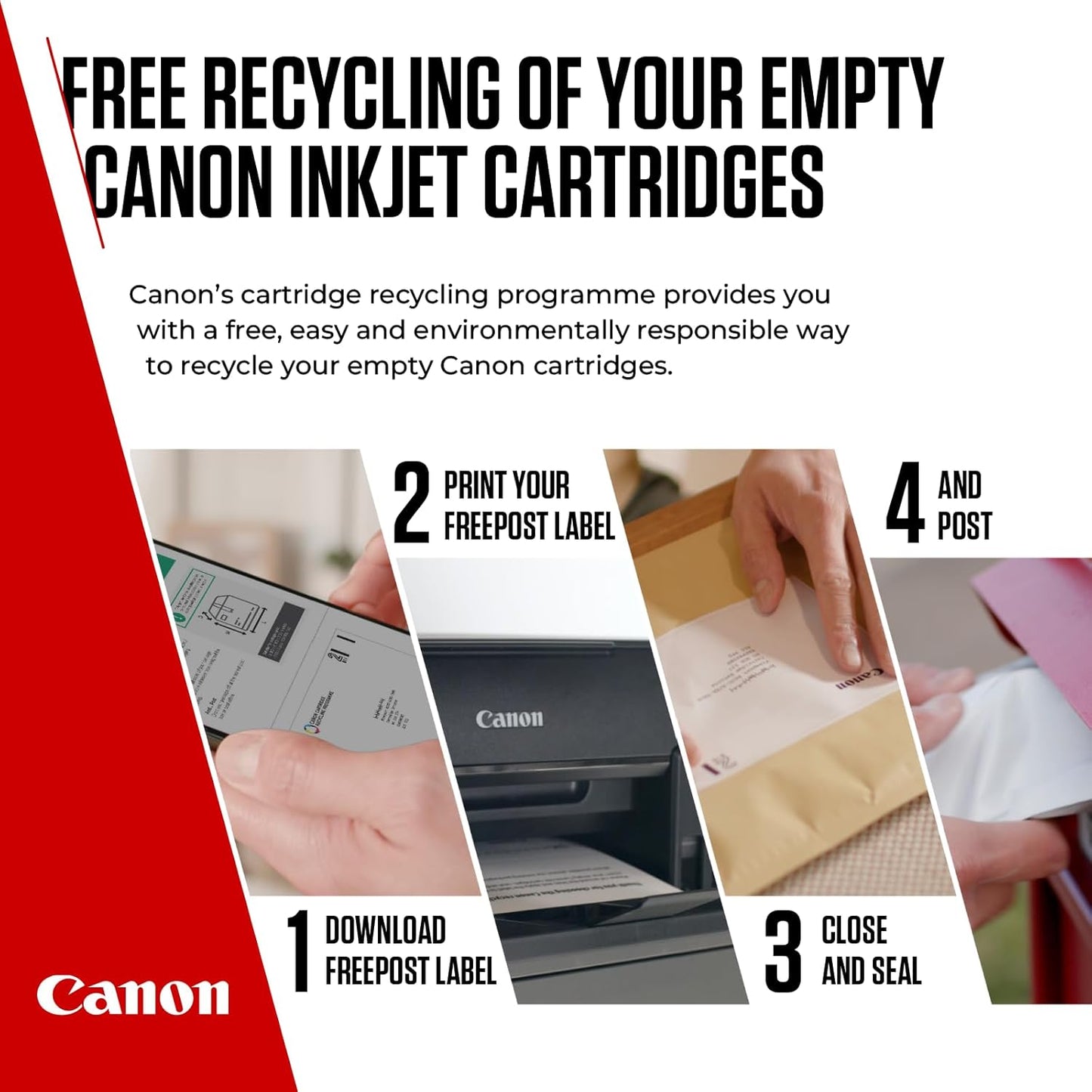 Canon Ink & Paper Multipack - PG-540/CL-541 Genuine Printer Ink Cartridges 2 Pack (1 x Black, 1 x Colour) & 4x6 Photo Paper (50 x Sheets)