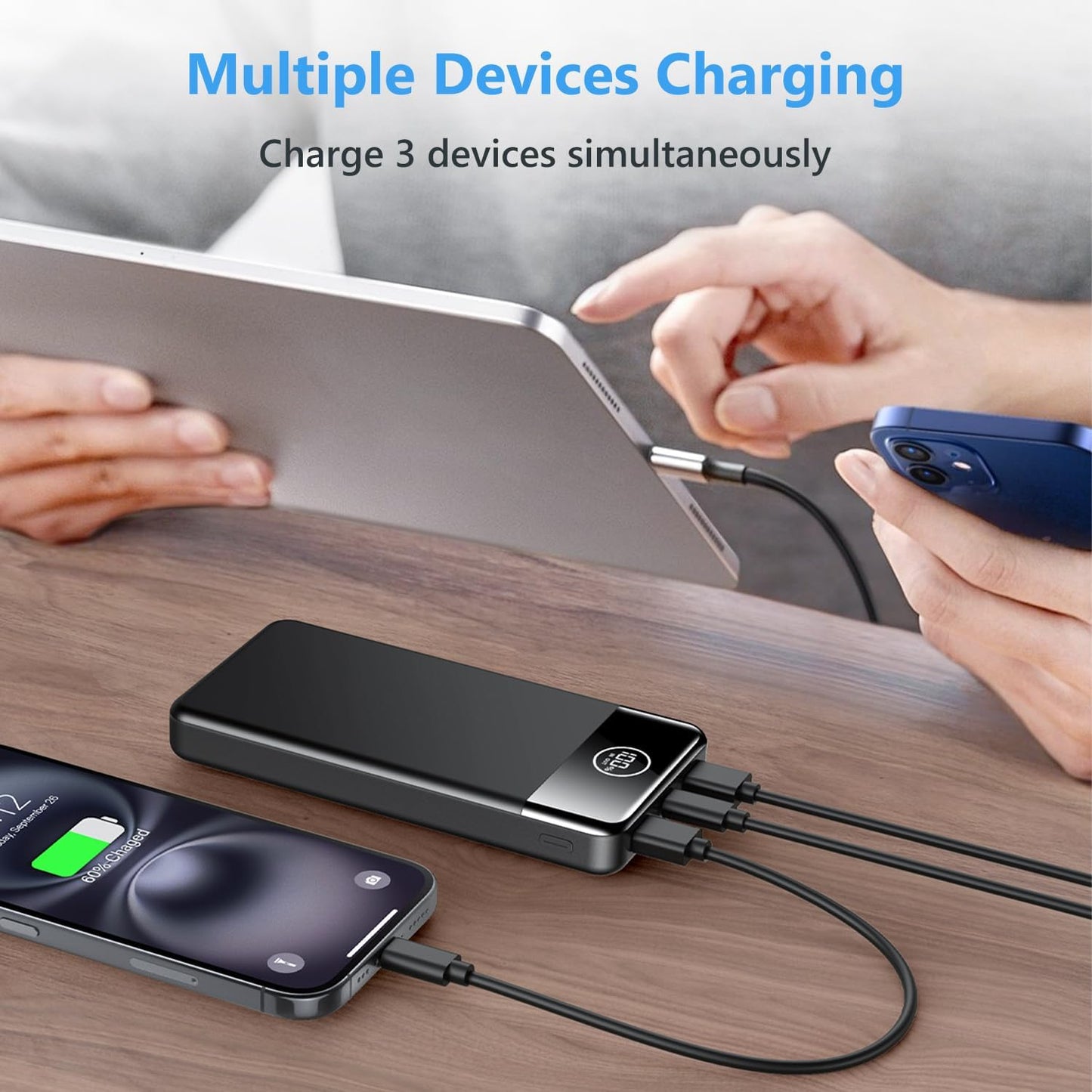 Power Bank Fast Charging 26800mAh, Portable Charger PD22.5W, PD3.0 QC4.0 USB-C/USB-A Output, Phone Battery Pack for iPhone 16 15 14 13 Plus Pro Max Mini, Glaxy