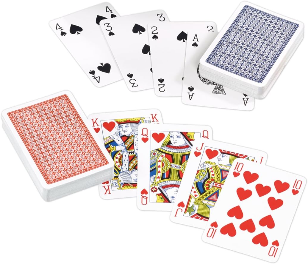 Waddingtons Number 1 Playing Card Game, play with the classic Red and Blue Twin Pack, great travel companion, gift and toy for Boys, Girls and adults.