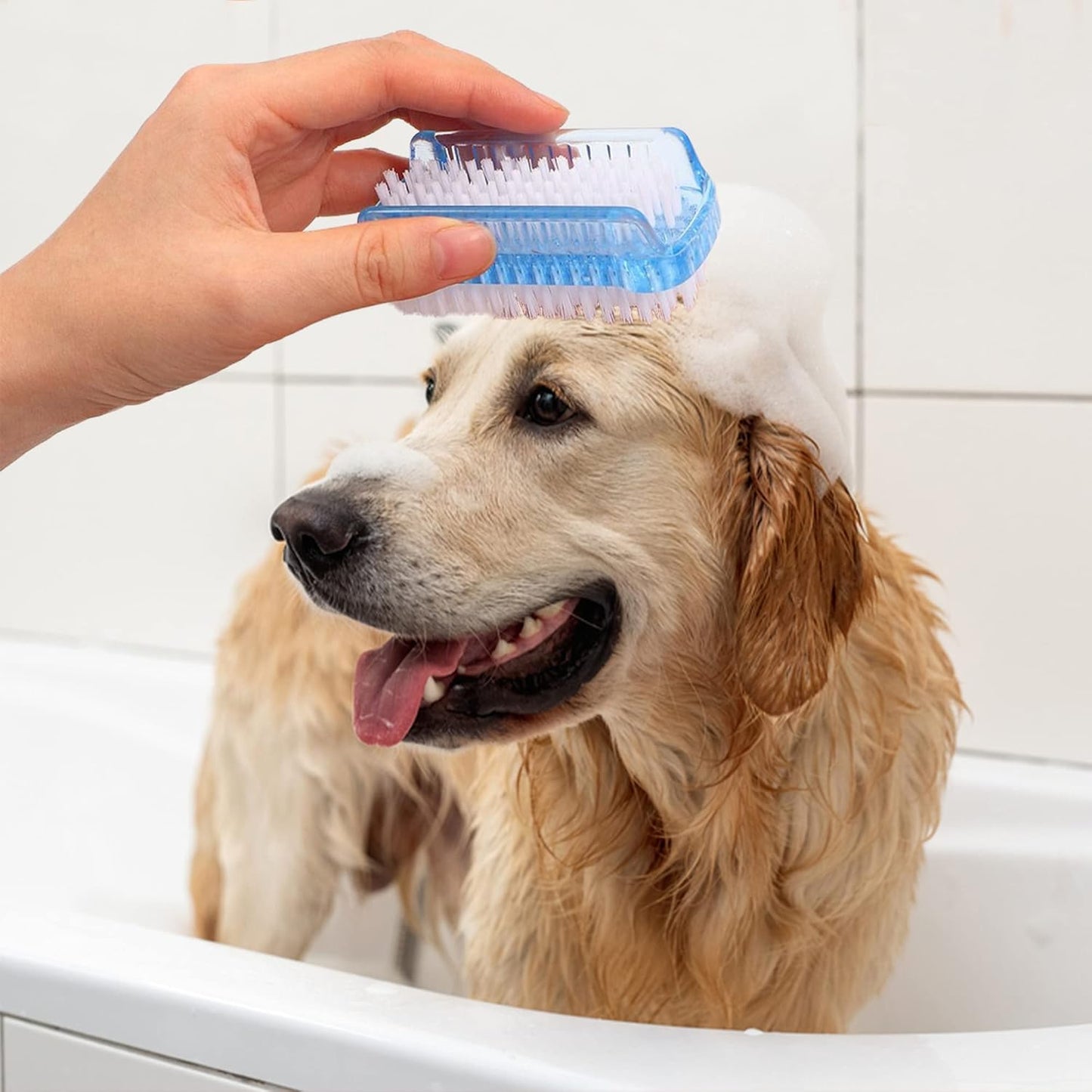 4 Pcs Double Sided Nail Brush for Every Day Use - 2 different kinds of Nail Brushes with Plastic Handle For Cleaning Nails - Easy to Use Brushes - Nail Cleaning Scrubbing Brush for Hands Feet Nails