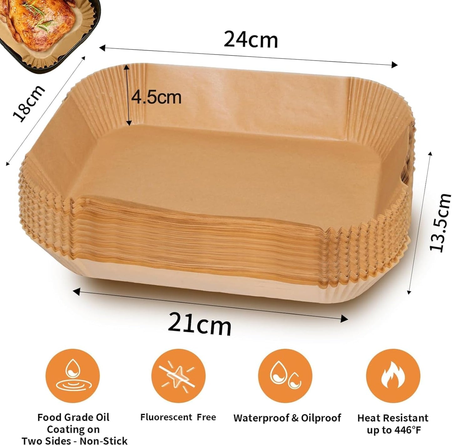 150PC Air Fryer Liners, Ninja Air Fryer Paper Liners Disposable, Ninja Dual Air Fryer Accessories for Ninja AF300UK AF400UK, Salter, Tower and Other Dual Zone Air Fryer