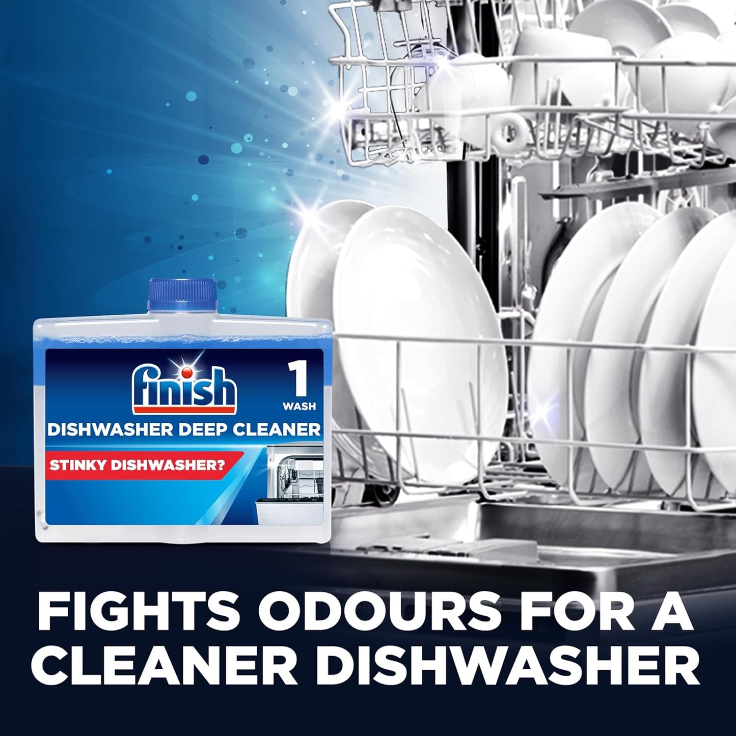 Finish Dishwasher Machine Cleaner | Original | 2 Washes (250ml x 2) |Deep Cleans and Helps to prolong life of your dishwasher