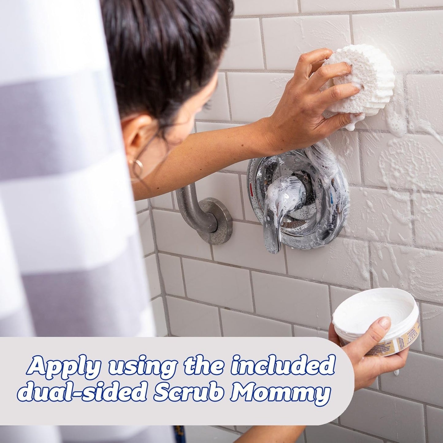 Scrub Daddy Power Paste All Purpose Cleaner - Oven Cleaner Heavy Duty Cleaning Products for Kitchen Appliances, Cooker, Air Fryer, Induction Hob, Shower, Bath & Sink - Kit With Scrub Mommy Sponge