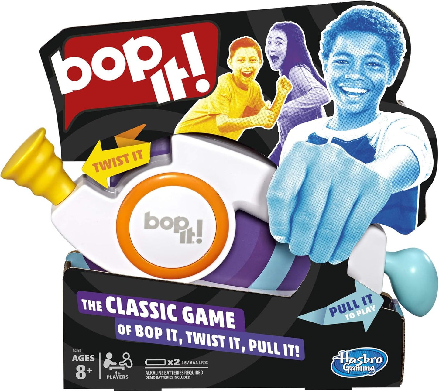 Hasbro Gaming Bop It! Electronic Dexterity Game, Travel Toys for Gids, Sound & Action Fun, Ages 8+, Solo or Group Play