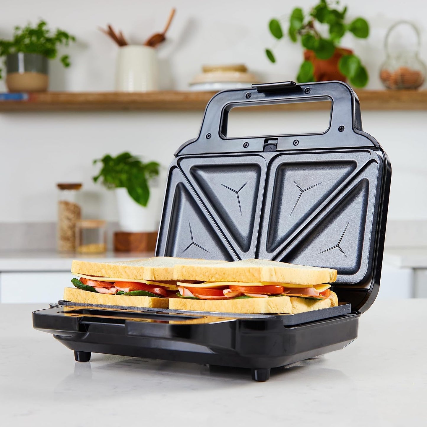 Breville 3-in-1 Ultimate Snack Maker | Deep Fill Toastie Maker, Waffle Maker & Panini Press | Removable Non-Stick Plates | Black & Stainless Steel | UK Plug