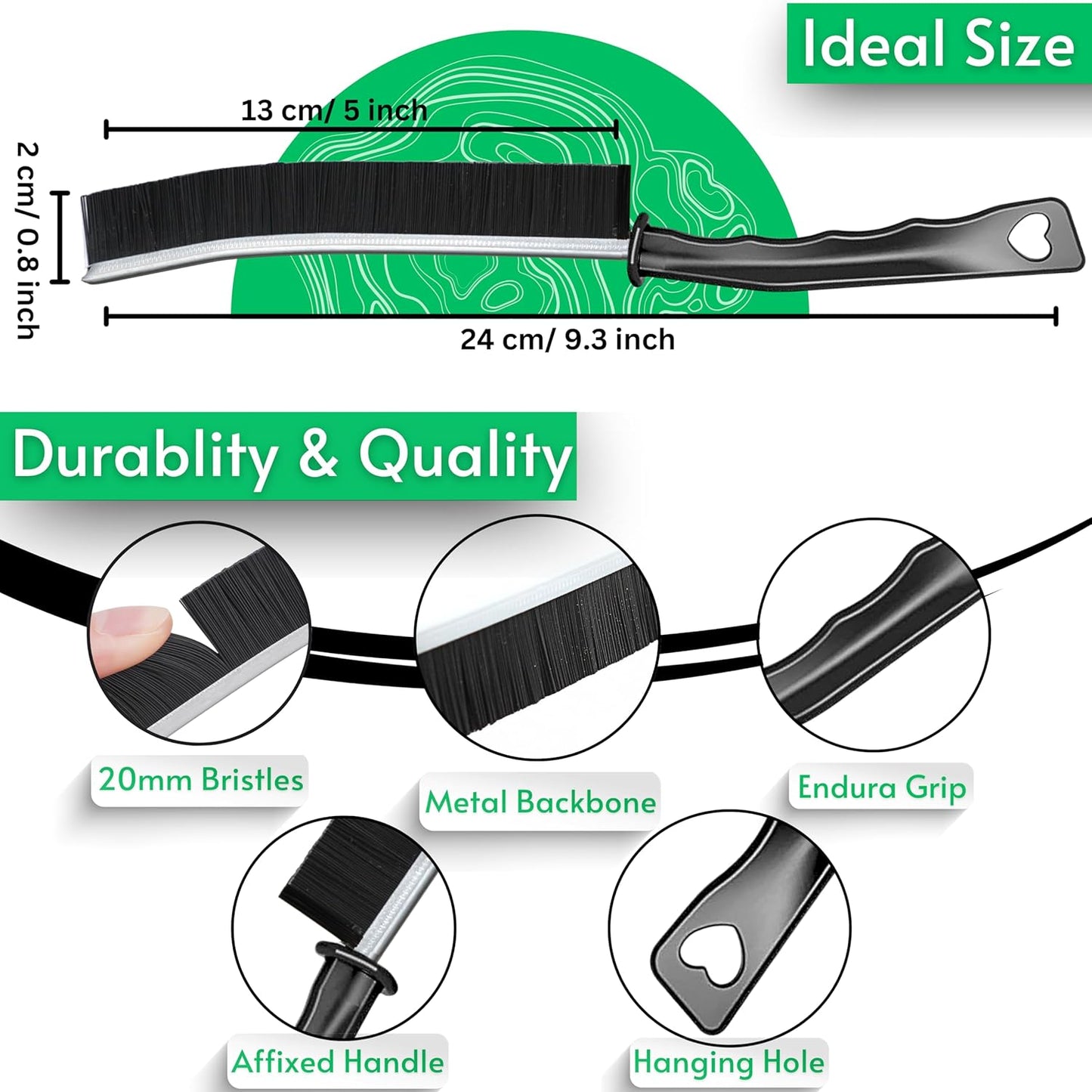 JOHN ELIA Crevice Cleaning Brush UK 3 Pcs Multifunctional Bathroom Cleaning Brushes For Small Spaces With Long Magic Brush Cleaner Grout Cleaner Brush - Groove Gaps Cleaning Brush - Cleaning Tool