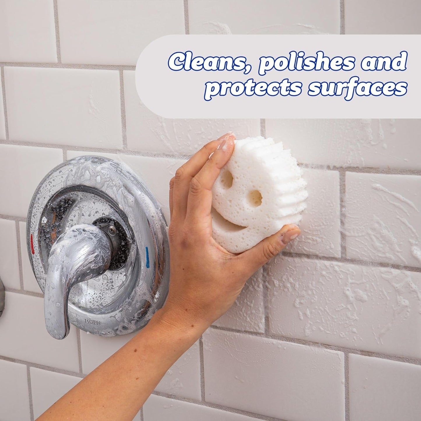 Scrub Daddy Power Paste All Purpose Cleaner - Oven Cleaner Heavy Duty Cleaning Products for Kitchen Appliances, Cooker, Air Fryer, Induction Hob, Shower, Bath & Sink - Kit With Scrub Mommy Sponge