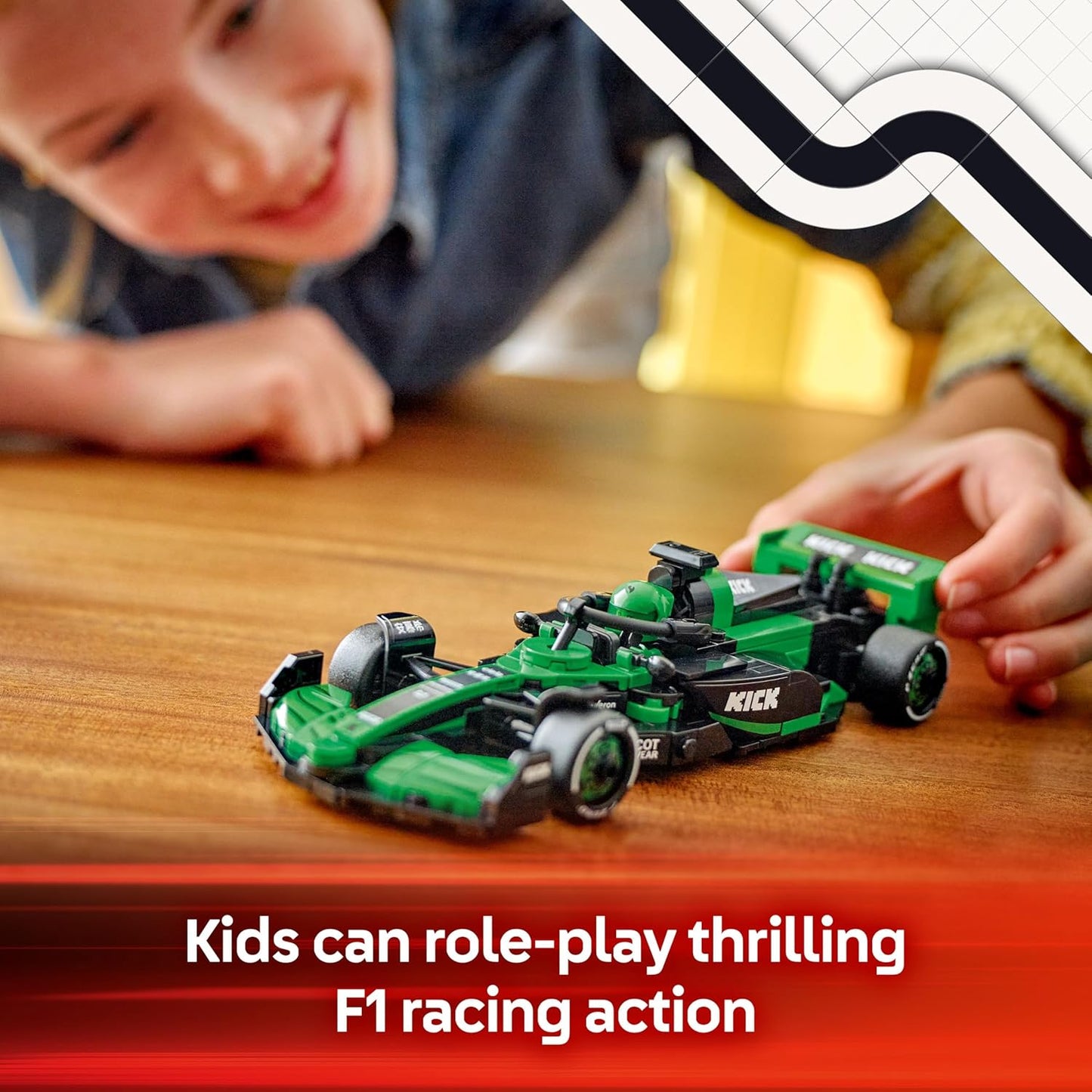 LEGO Speed Champions KICK Sauber F1 Team C44 Race Car Toy with a Collectible Formula 1 Driver Minifigure - Model Kits for 10+ Year Old Boys & Girls or Adult Motorsport Fans 77247