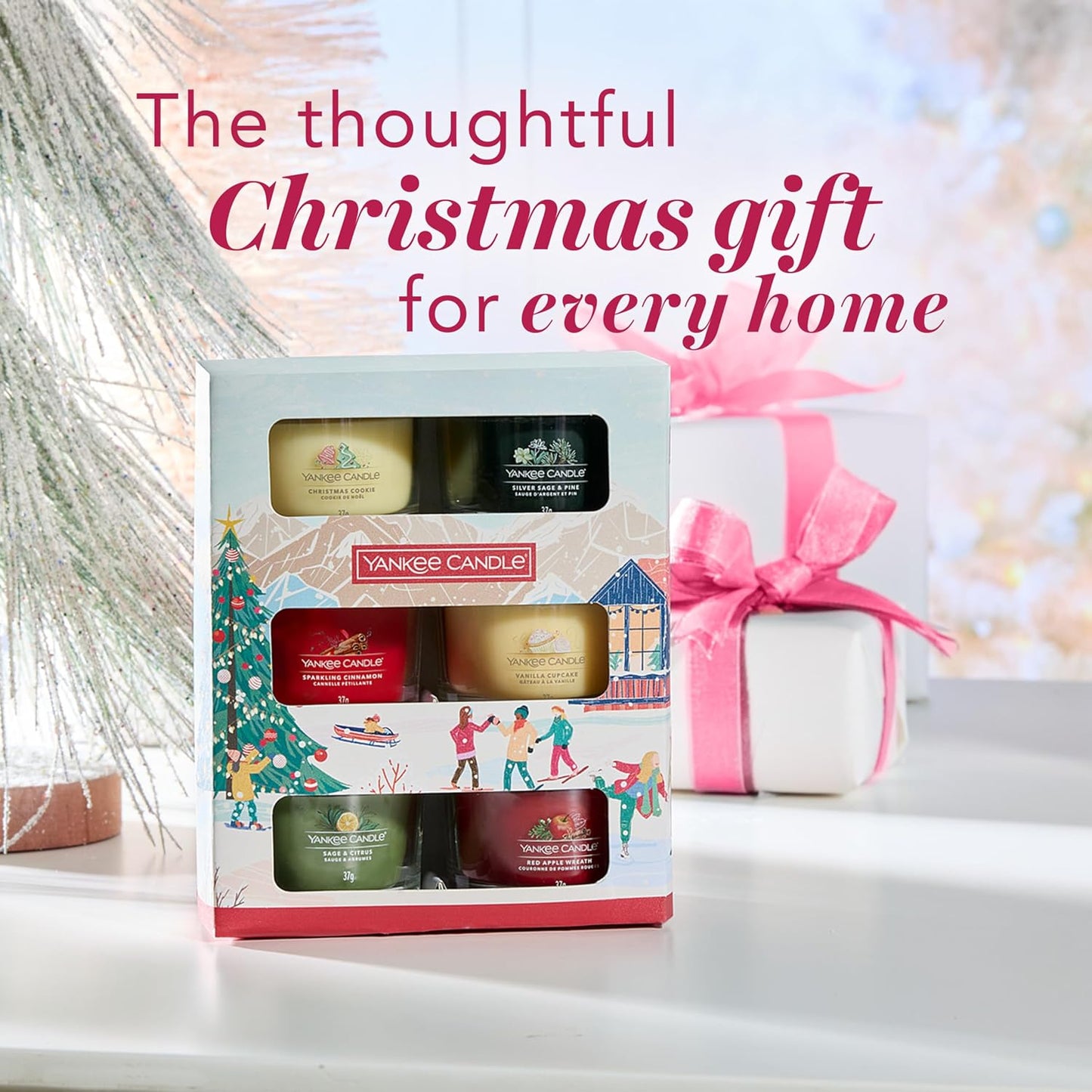 Yankee Candle Christmas Scented Candles Gift Set | 6 Mini Filled Votive Candles | Après Ski Collection | Perfect Christmas Gifts for Women
