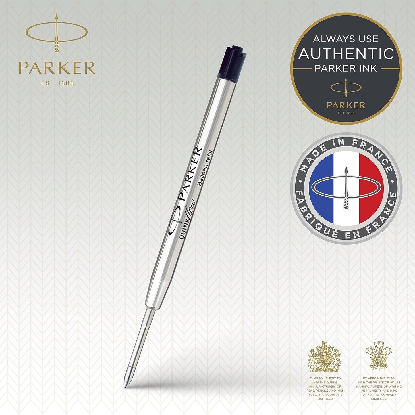 Parker Ballpoint Pen Refills | Medium Point | Black QUINKflow Ink | 2 Count