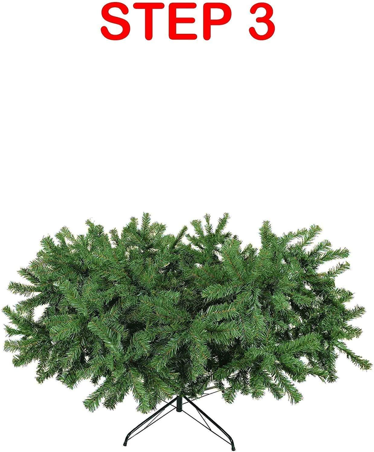 Abaseen 7ft Artificial Christmas Tree Xmas Pine Tree with 1200 Tips Solid Metal Legs Perfect for Indoor and Outdoor Holiday Decoration