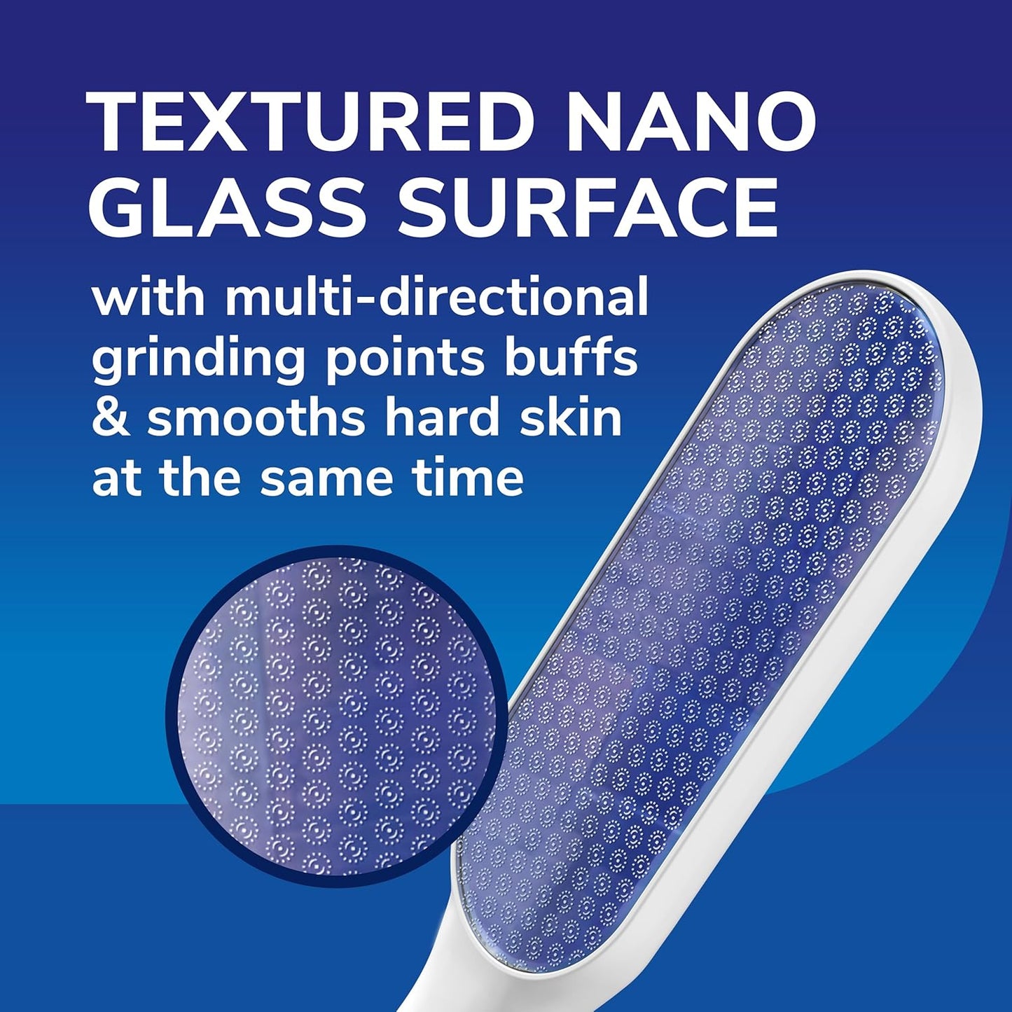 Scholl Nano-Glass Foot File and Callus Remover - Comfortable, Gentle Hard Skin and Callus Removal