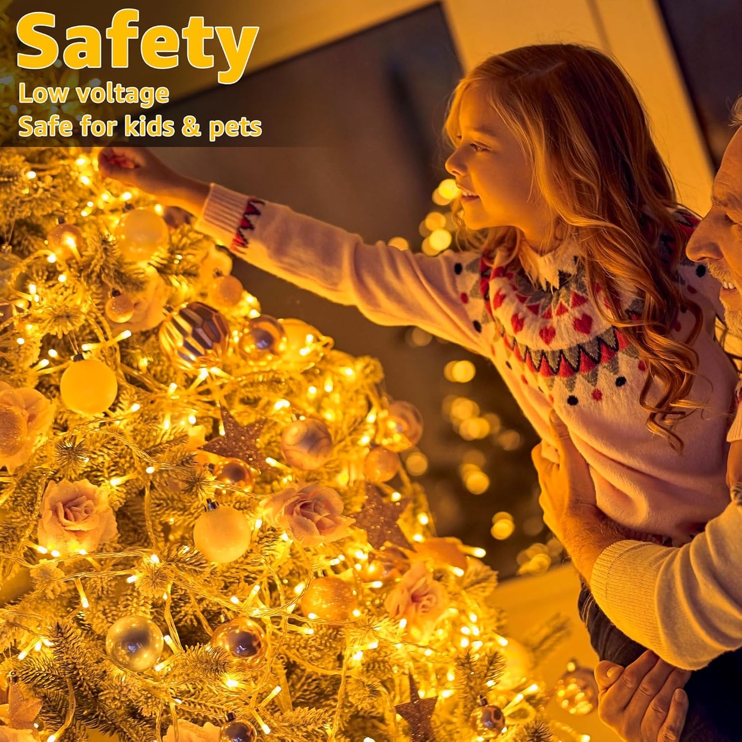 Ollny 20m 200 LED Fairy Lights Mains Powered, Outdoor Waterproof String Light with Remote/Plug/Modes/Timer, Bright Warm White Lighting Outside Indoor Garden Tree Party Wedding Decorations