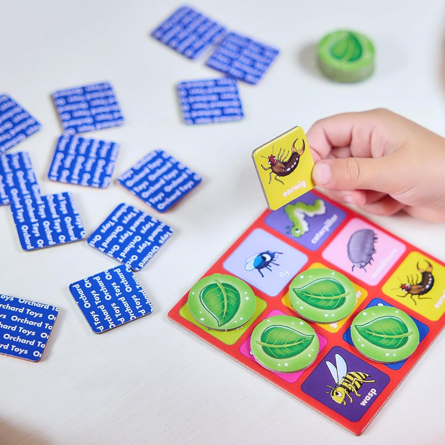 Orchard Toys Little Bug Bingo - Compact Mini Games for Boys, Girls, and Toddlers - Matching Games for 3+ Year Olds - Holiday Travel Games for Kids - 2-4 Players