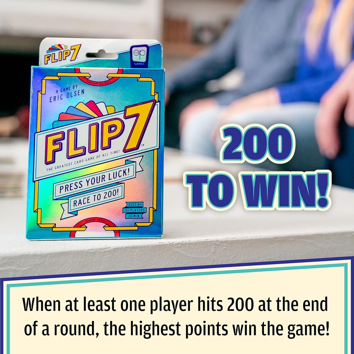 USAopoly | Flip 7 | Party Card Game | Ages 8+ | 3+ Players | 20 Minutes Playing Time, New