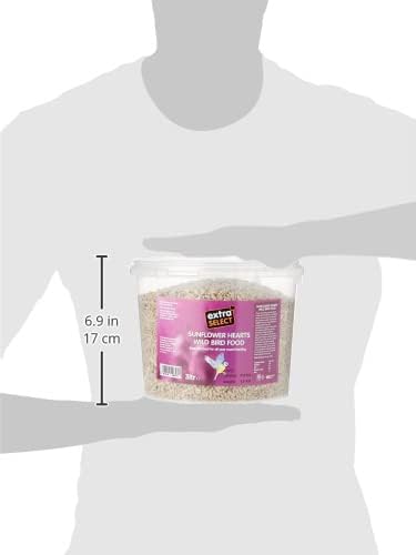Extra Select Sunflower Hearts Bird Food - Husk-Free, Oil Rich, High Energy Wild Bird Seed for Year Round Feeding - 3 Litre Bucket