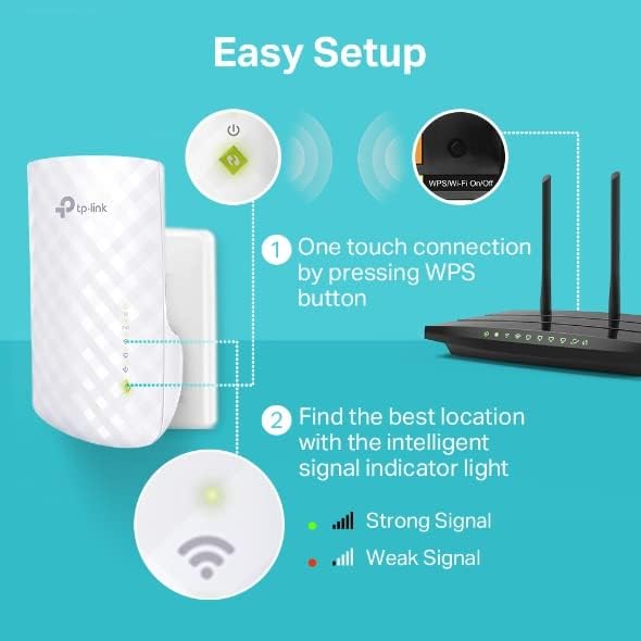 TP-Link RE220 WiFi Extender Booster, Dual-Band AC750 Mbps Range Extender Repeater with Ethernet Port, Connect Wired Devices, Works as a Wireless Adapter, Connect up to 32 Devices,Simple Two-Step Setup