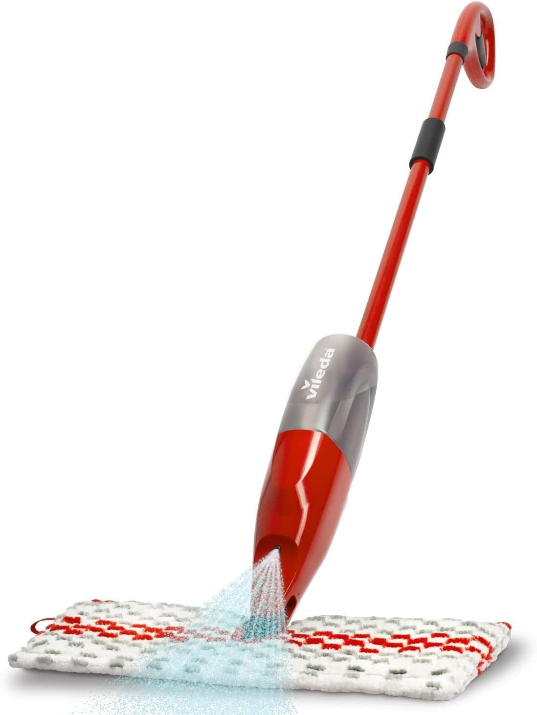 Vileda 1-2 Spray Max Mop - Microfibre Spray Mop with Detachable bottle - Double-Sided Wet and Dry Cleaning with Machine Washable Microfibre Refill - No batteries - All-In-One System for your floors