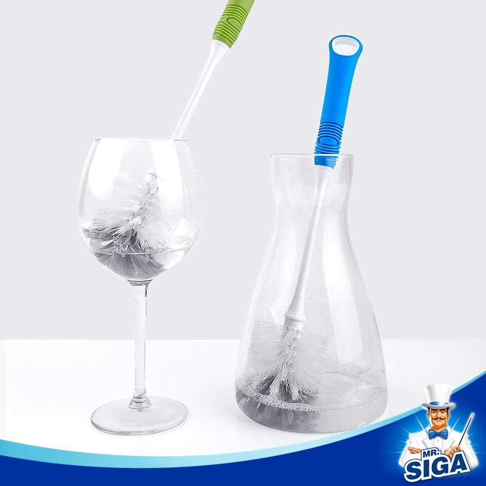 MR.SIGA Long Handle Bottle Brush, Bottle Cleaner Brush Head Size 5.5centimeter(2.2inch)