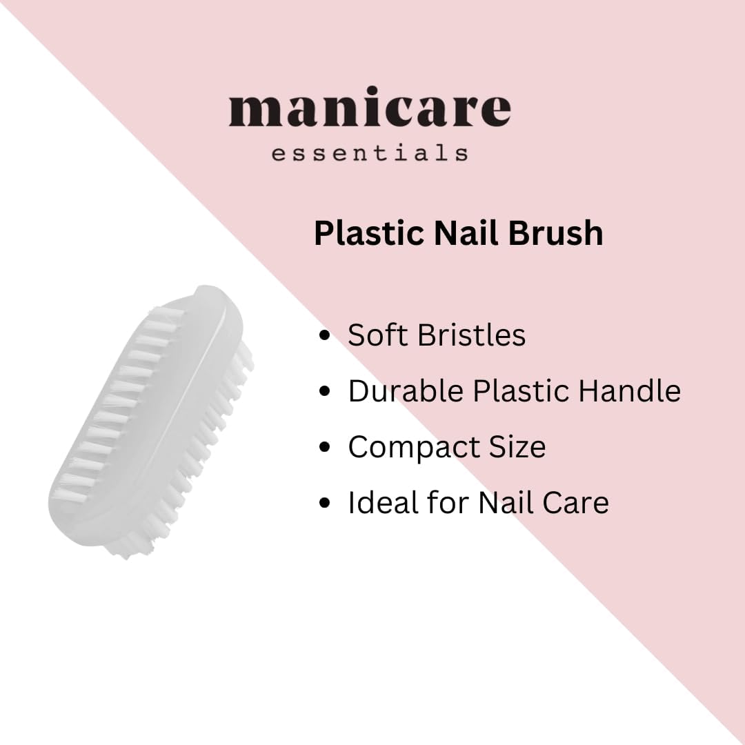 Manicare Plastic Nail Brush, Hygienic Hand, Fingertip, Nail Cleaning Brush, Scrubbing Brush To Clean Under Nail Dirt Grime And Grease, Firm Strong Bristles, Fingernails, Toenails, Home, Garden, Salon