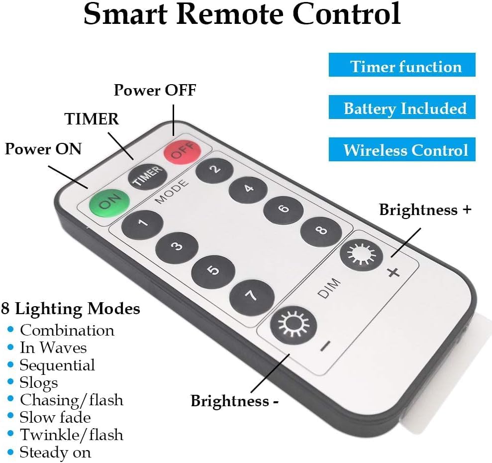 Twinkle Star Fairy Lights, 20m 200 LED USB Plug in Copper Wire String Lights with Remote/8 Modes/Timer, Christmas Lights for Outdoor/Indoor Lighting, Bedroom, Xmas Tree Decoration, Warm White