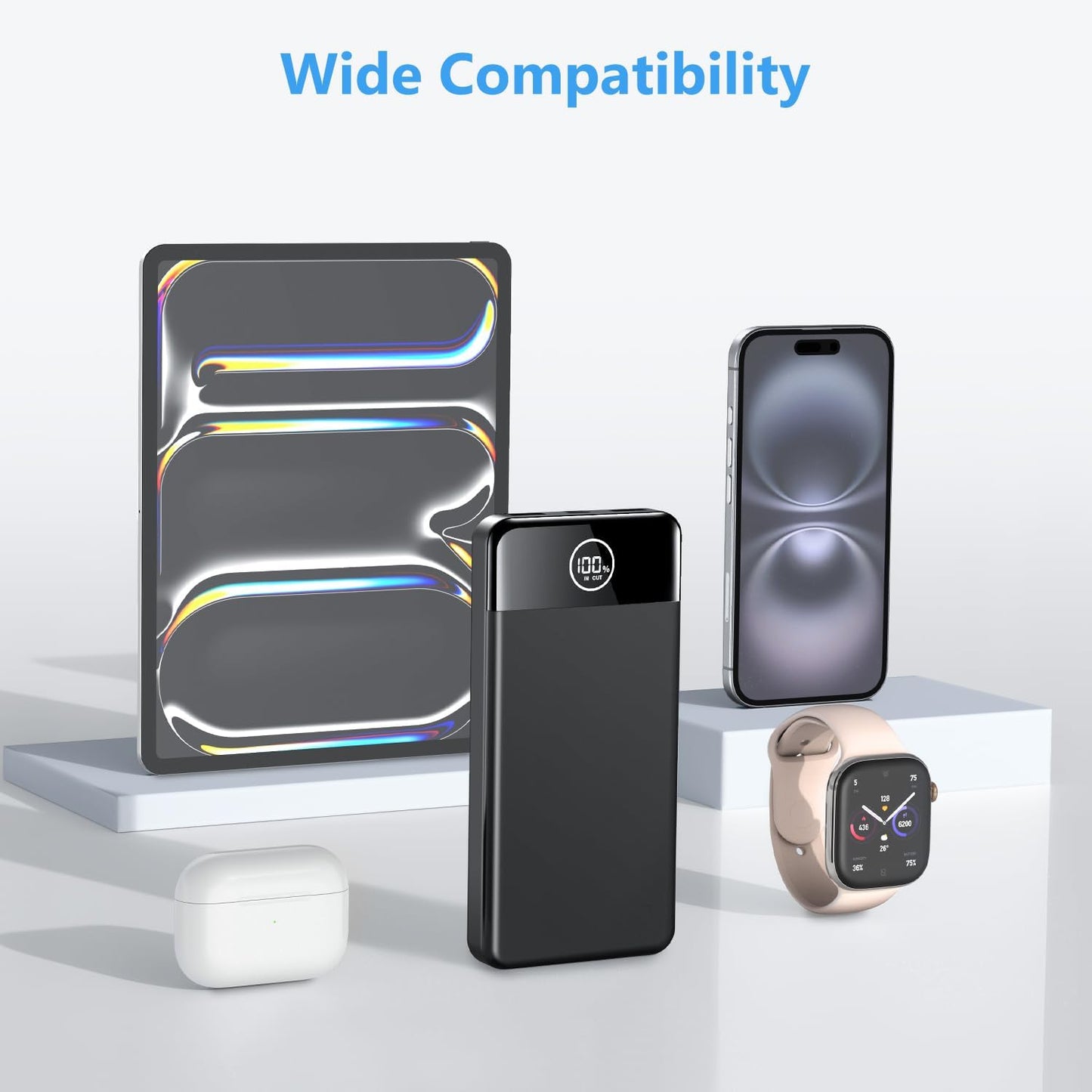 Power Bank Fast Charging 26800mAh, Portable Charger PD22.5W, PD3.0 QC4.0 USB-C/USB-A Output, Phone Battery Pack for iPhone 16 15 14 13 Plus Pro Max Mini, Glaxy