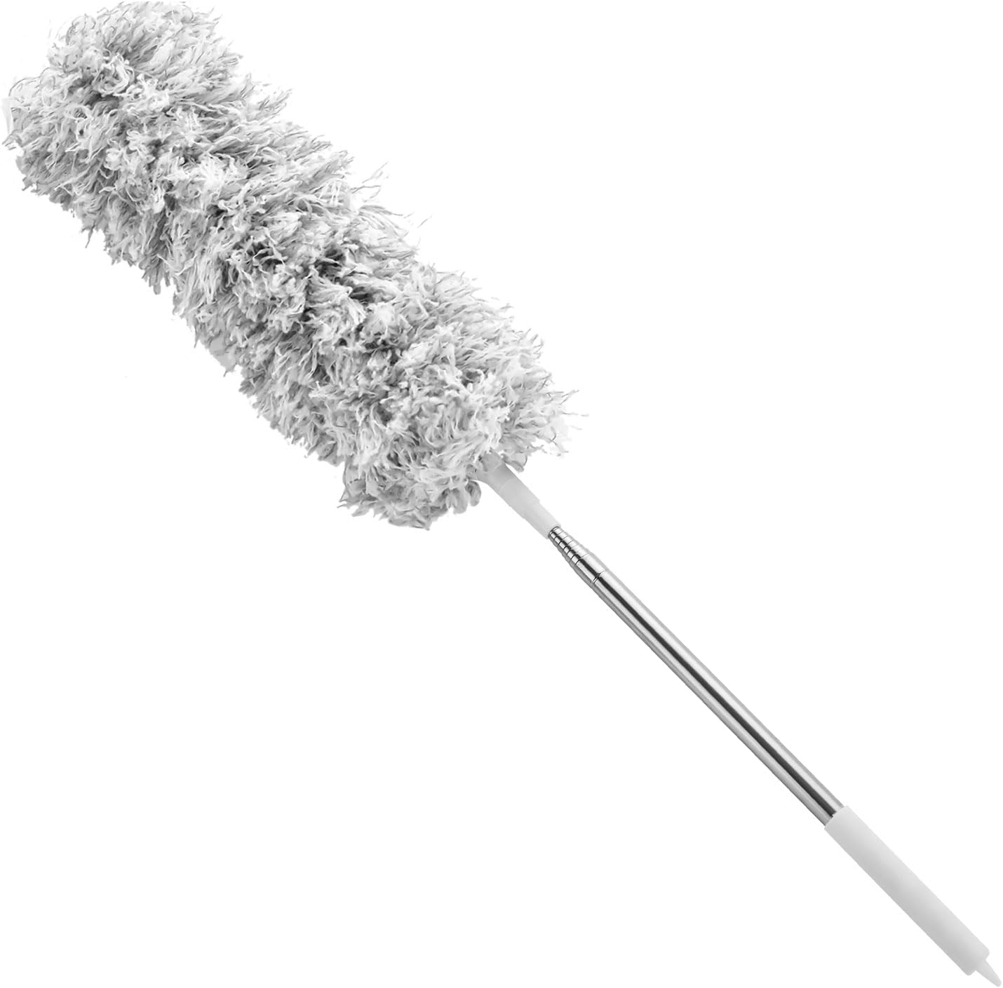 ASelected Extendable Microfiber Duster Duster with 108" Telescoping Extension Pole No Scratch to Ceiling Washable Hand Duster for Cleaning High Ceiling Fans Blinds Cobweb Cars