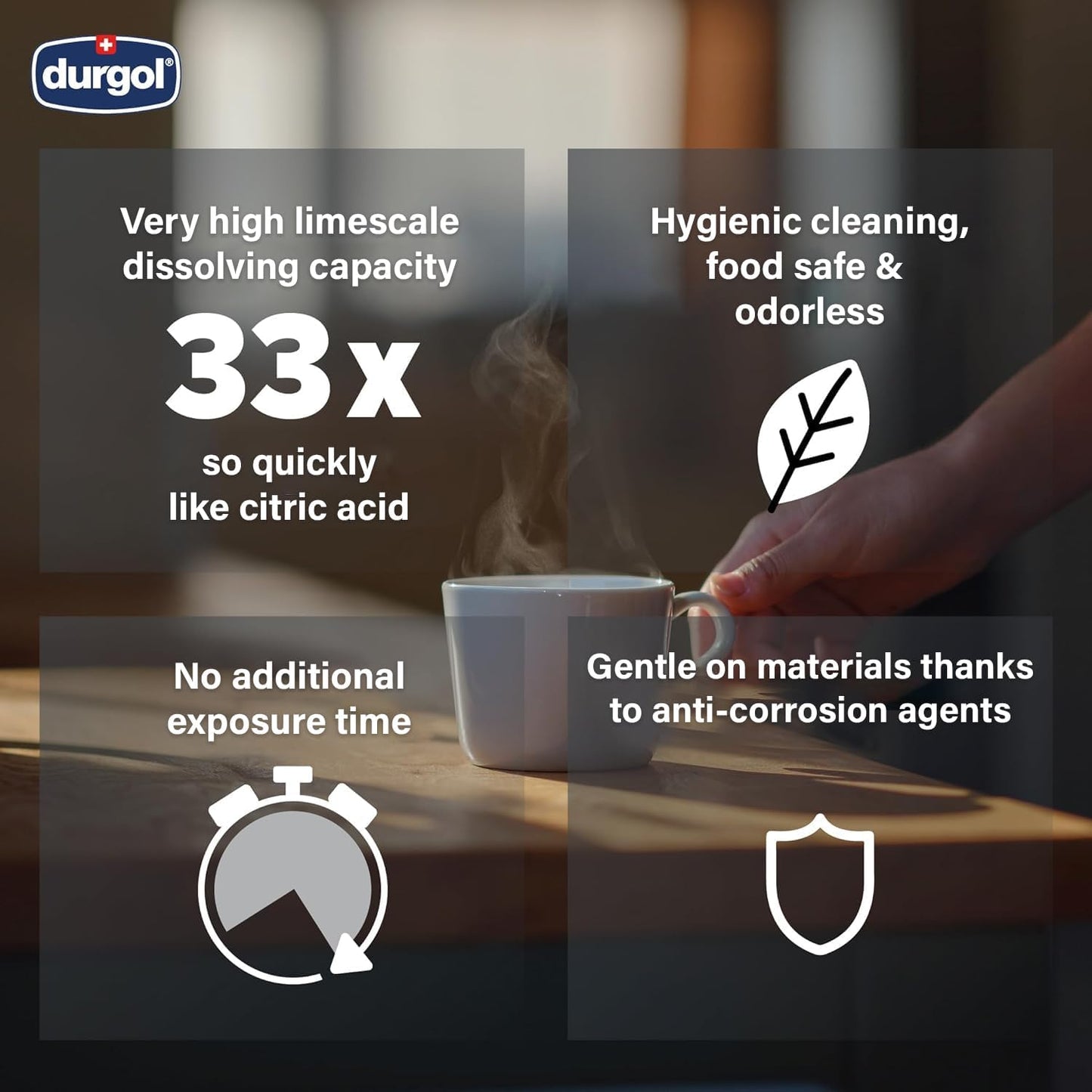 Durgol Swiss Espresso Special Decalcifier for all Coffee Machines, 2 x 125ml