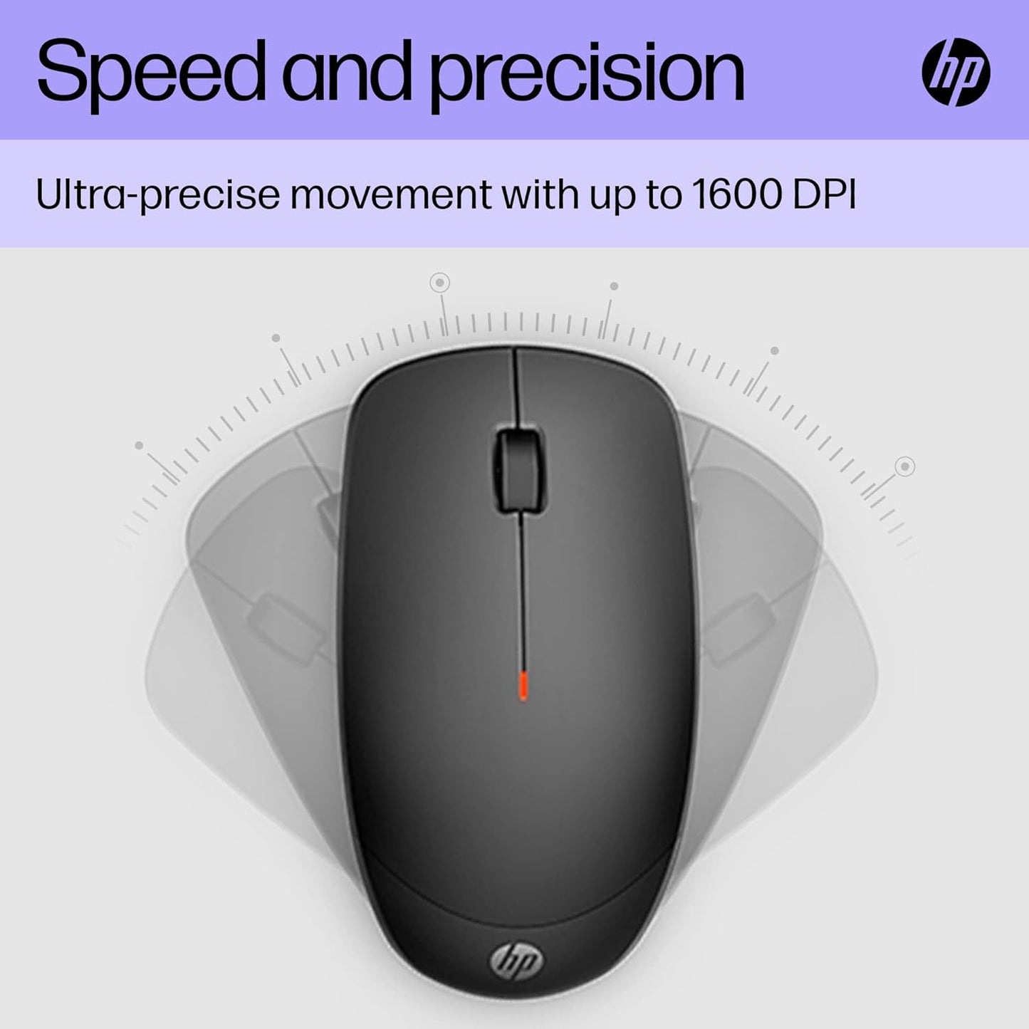 HP 230 Wireless Keyboard and Mouse Combo Set, 2.4 GHz Wireless USB-A Nano Receiver, Up to 1600 dpi, Up to 16 Months Battery Life - Black