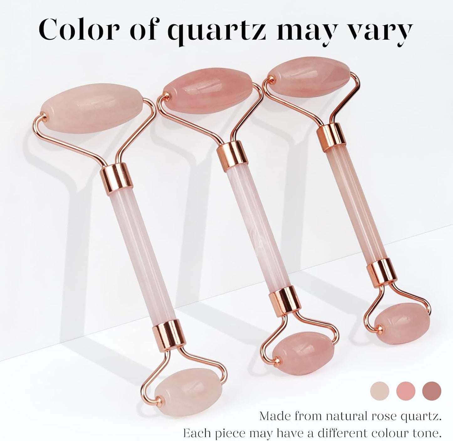 BAIMEI Gua Sha & Jade Roller,Guasha Tool face, Self Care Gift for Women and Men, Massager for Face, Eyes, Neck Care, Skin Care Gifts - Rose Quartz