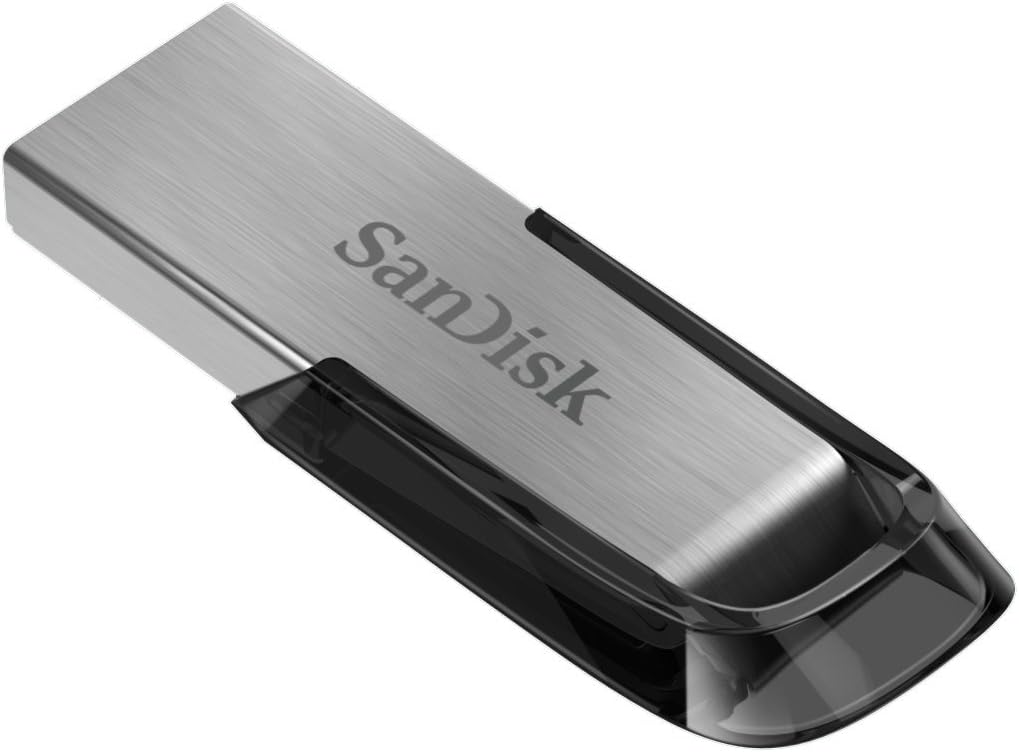 SanDisk 128GB Ultra Flair USB 3.0 Flash Drive USB stick, Memory stick with transfer speeds up to 150 MB/s, Password protection, Durable, Sleek Metal Casing Silver/Black