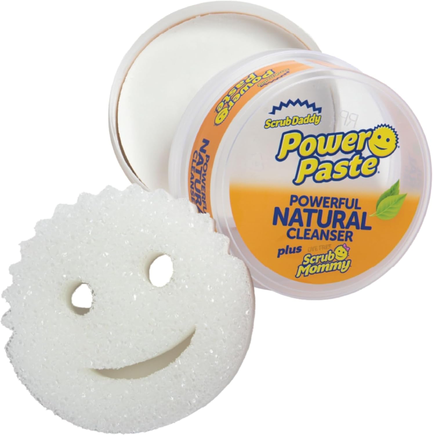 Scrub Daddy Power Paste All Purpose Cleaner - Oven Cleaner Heavy Duty Cleaning Products for Kitchen Appliances, Cooker, Air Fryer, Induction Hob, Shower, Bath & Sink - Kit With Scrub Mommy Sponge