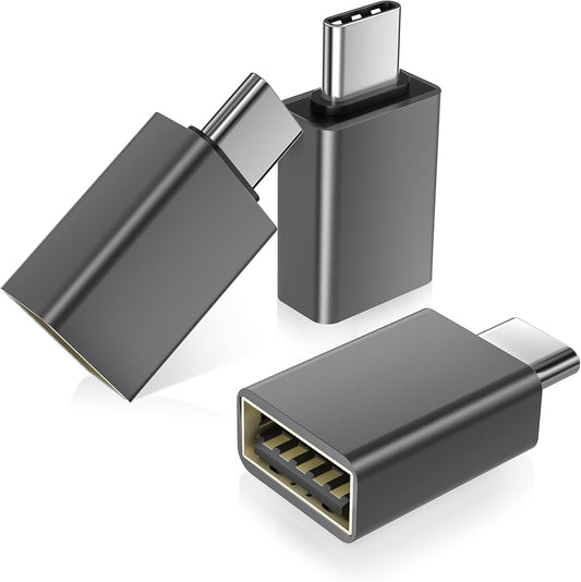BASESAILOR USB C to USB Adapter 3 Pack,USBC Male to USB A Female 3.0 OTG Adapter,Type C Thunderbolt 4 5 Converter for iMac,MacBook Pro,Apple iPhone 16 16e 15,iPad 10 11 A16 Air 7,Samsung Galaxy S25