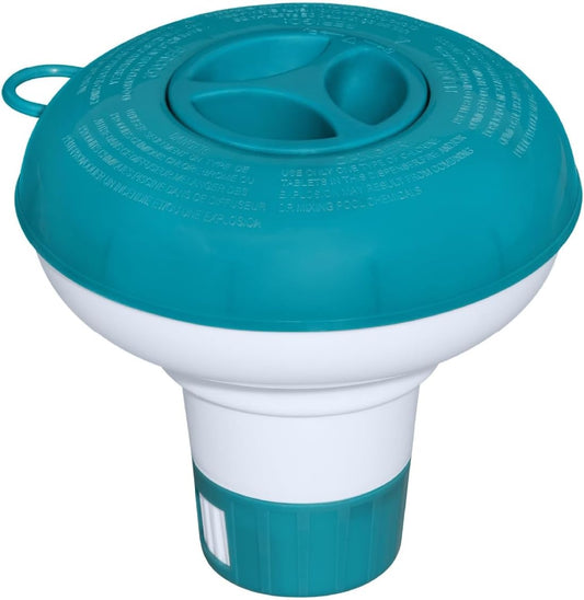 Bestway Floating Chemical Dispenser for Hot Tubs and Swimming Pools, 5 inch Chlorine Tablet Holder, Multi-Functional Chlorine Tablet Dispenser