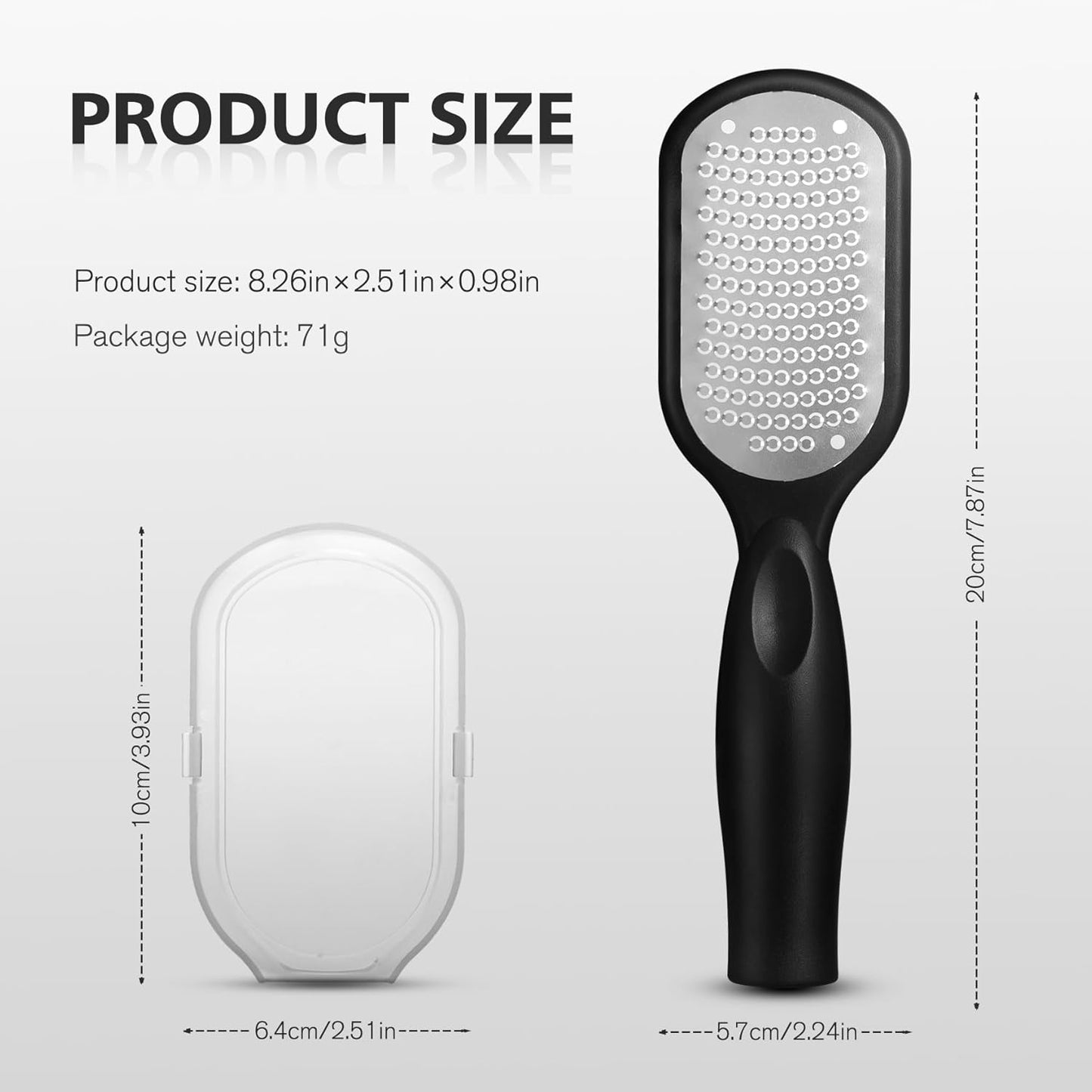 FERYES Foot File Callus Remover with Dead Skin Catcher – The Genius Foot Scrubber for Mess-Free Pedicures, Heel Scraper for Cracked Heel Treatment, Wet & Dry Use Feet Rasp - Black