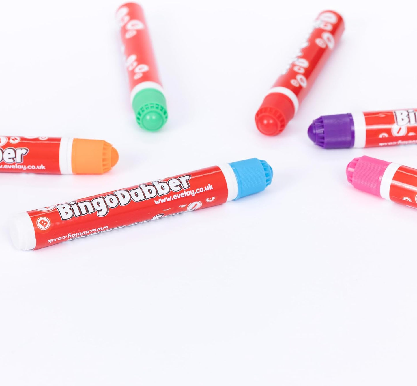 evelay Bingo Dabbers Markers Mixed Colours Pens for Bingo Tickets Games - Pack of 6