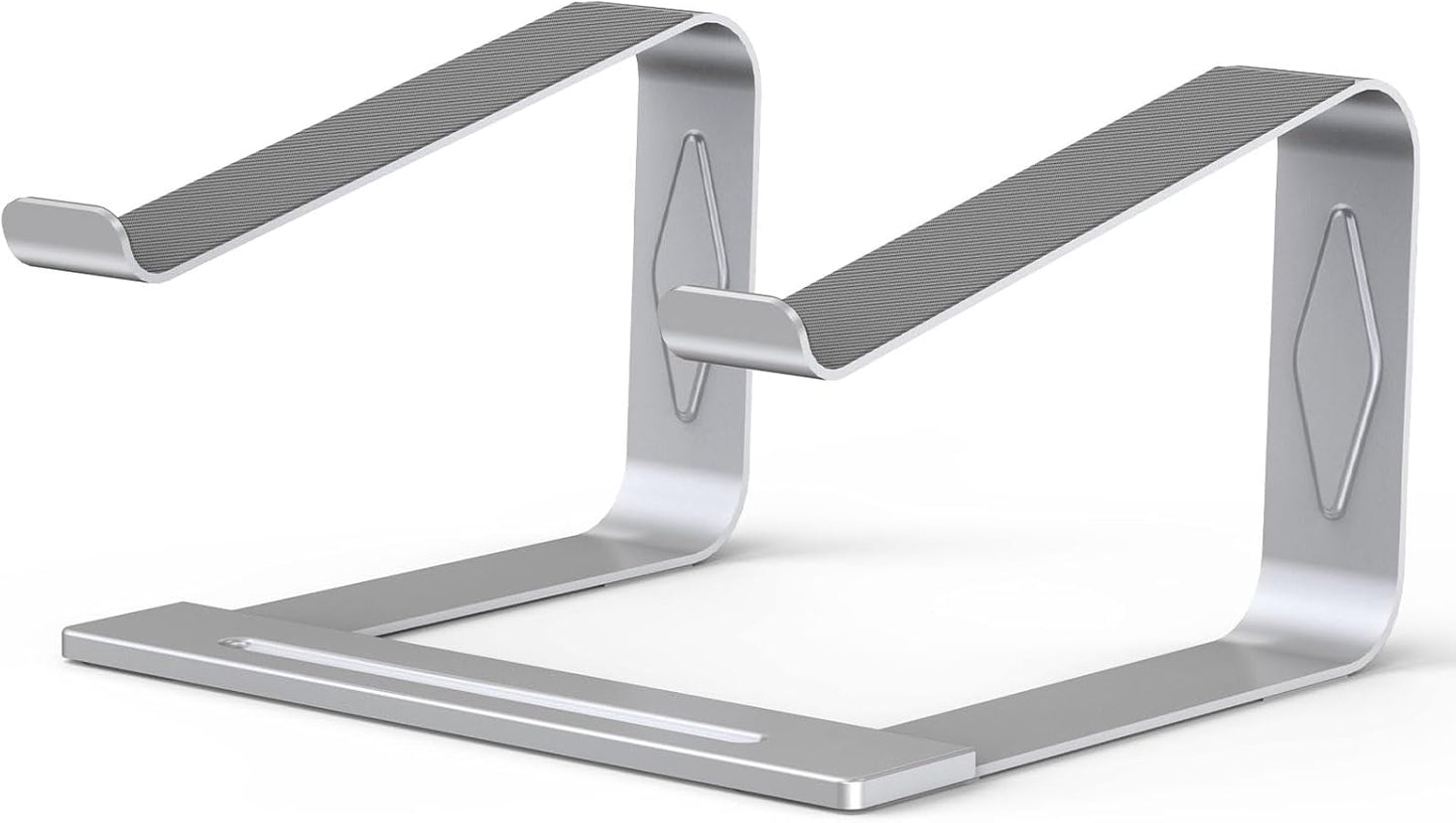 Tonmom Laptop Stand for Desk, Metal Laptop Riser Holder, Removable Notebook Stand Ventilated Cooling Computer Riser Compatible with 10-15.6” Laptops