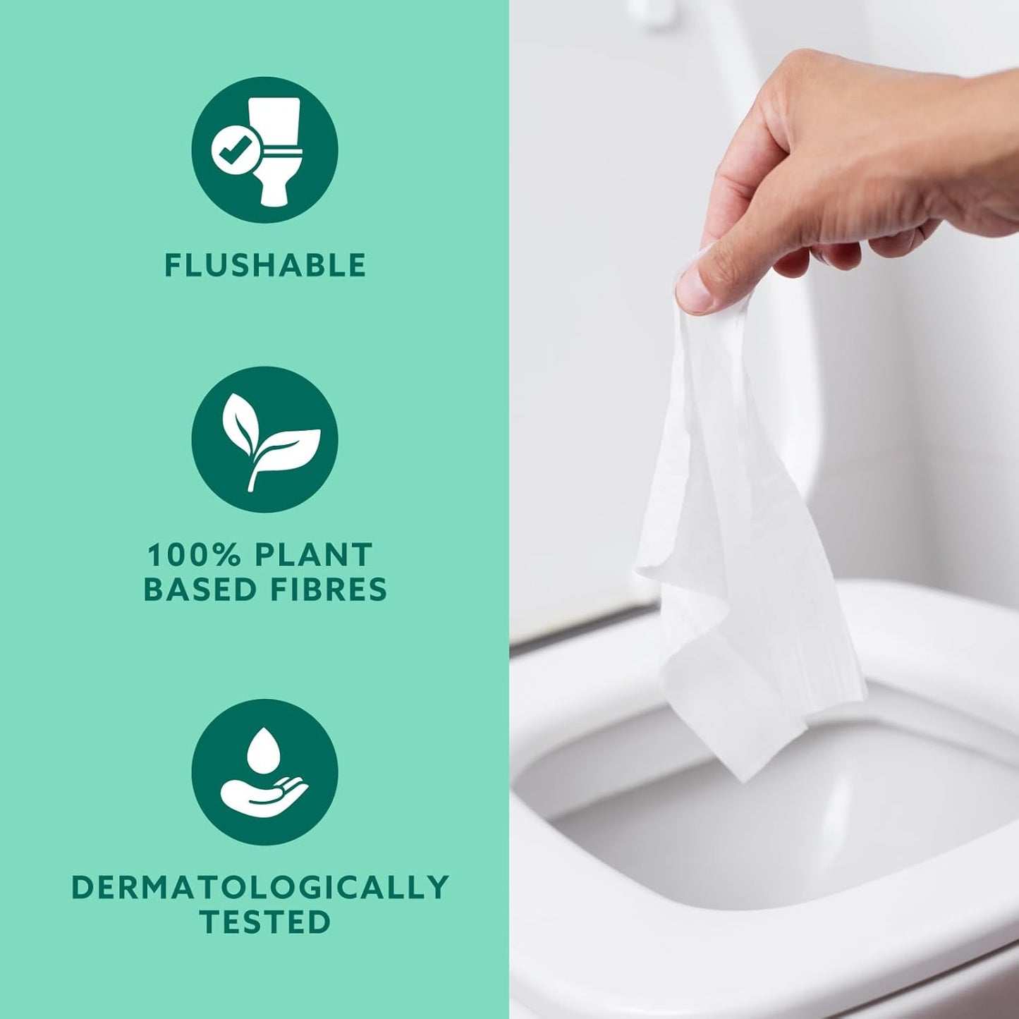 Gentle Moist Toilet Tissues with Aloe Vera, Flushable, 240 Count (6 Packs of 40 sheets) (Previously Presto!)