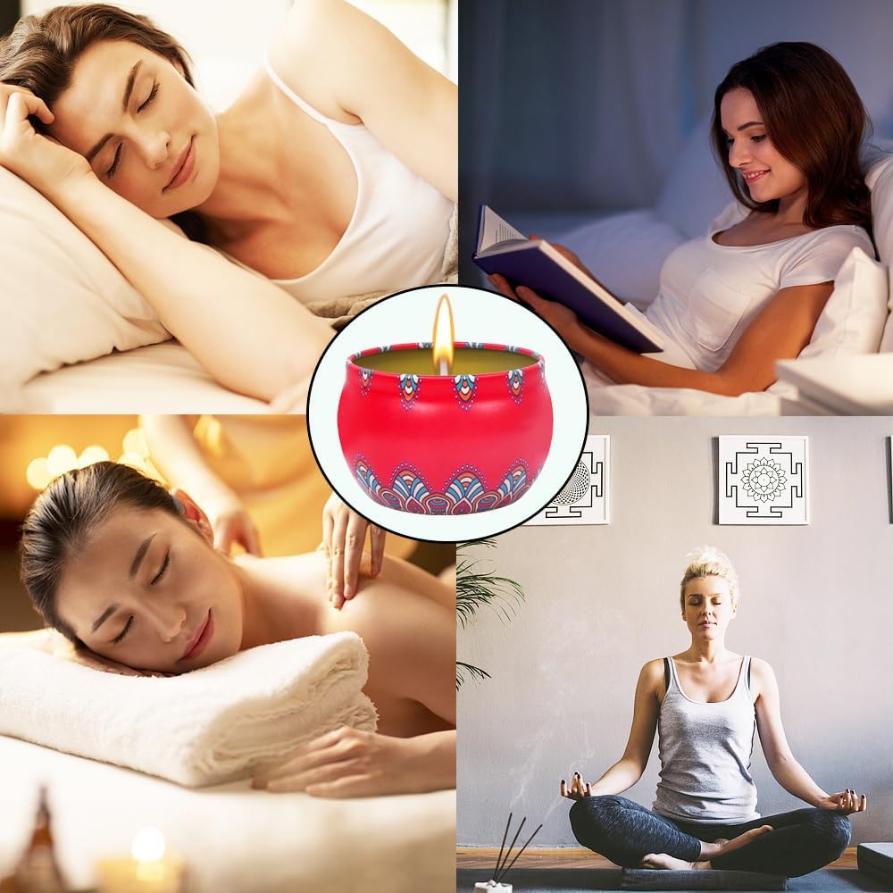 Scented Candles Gifts for Women, Soy Vanilla Candle Presents for Women,4 Pack Metal, Birthday Gifts for her, Mother's Day, Christmas