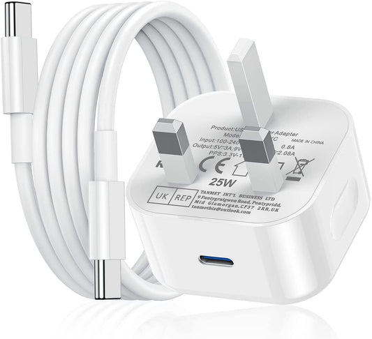 iPad Charger,New Apple iPad USB C Fast Charger Cable and Plug 25W Charge for i Pad Pro 12.9 11 13 inch 4th 5th 6th M4 2024 Generation/Air 10.9 inch 5th Gen M2 M3/Mini 6 A17 Pro/Pad 10th A16 11th 2025