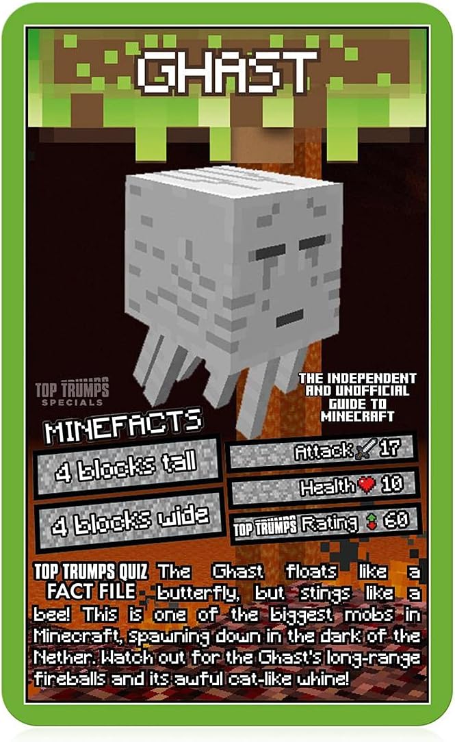 Top Trumps Independent and Unofficial Guide To Minecraft Specials Card Game, find out if Shulkers are stronger than Slimes, educational gamer gifts and toys for Boys and Girls Aged 6 plus