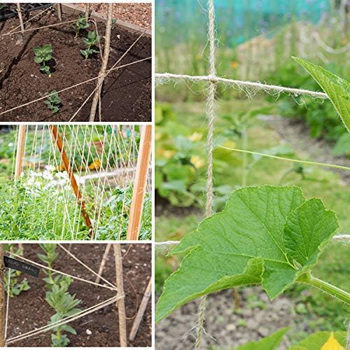 ANSIO Jute Twine Biodegradable Garden Twine - 333 Feet / 101m Jute String, 3 Ply 2mm Thickness Jute Rope for Decoration, Garden, Floristry, DIY Arts, Bundling, Crafts & Wrapping - Brown (Pack of 1)