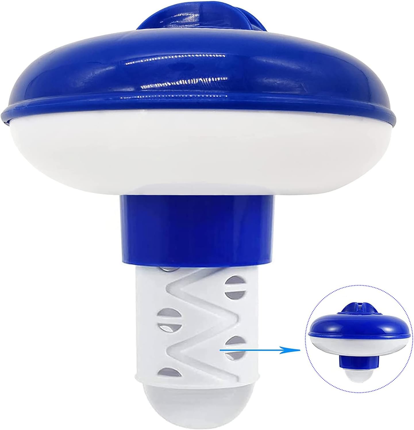 Floating Chlorine Dispenser for Hot Tub & Pool - Stretchable Tablet Dispenser (5 Inch)