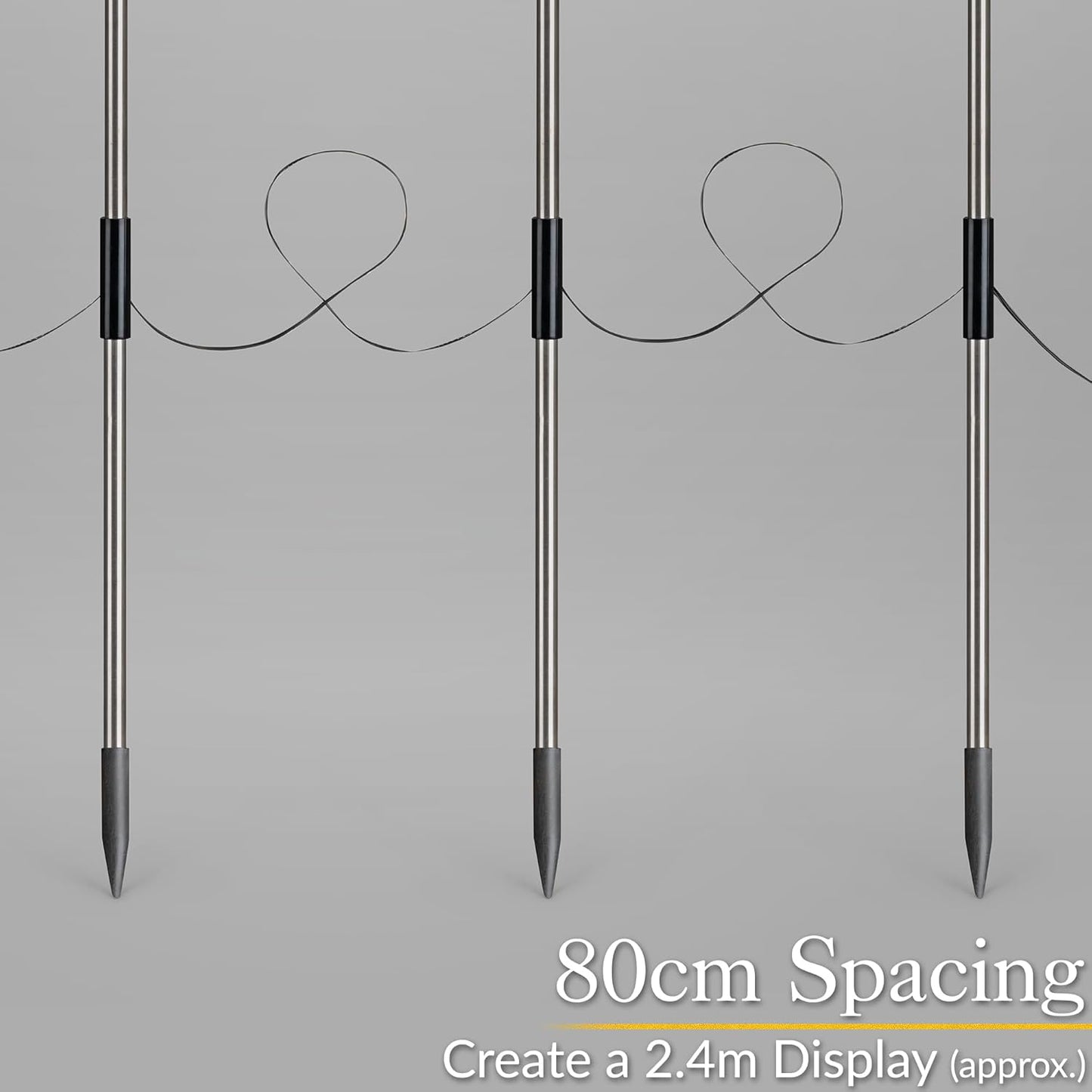 CHRISTOW Christmas Tree Path Lights, White LED Outdoor Pathway Stake Decorations, Battery Operated with Timer (Set Of 4)