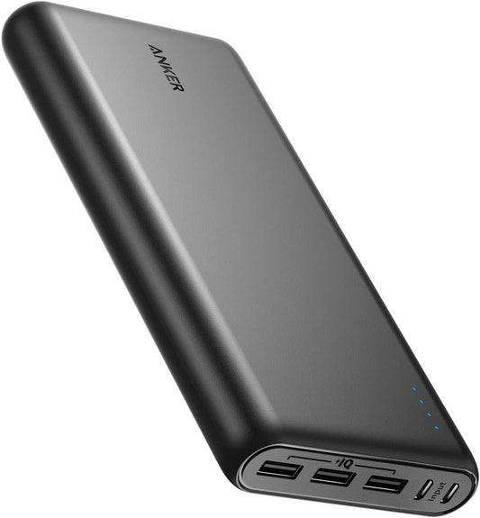 Anker PowerCore Portable Charger – 26,800mAh with Dual Input Ports & Fast Recharge, 3 USB Outputs – Compatible with iPhone, iPad, Galaxy, Android & More