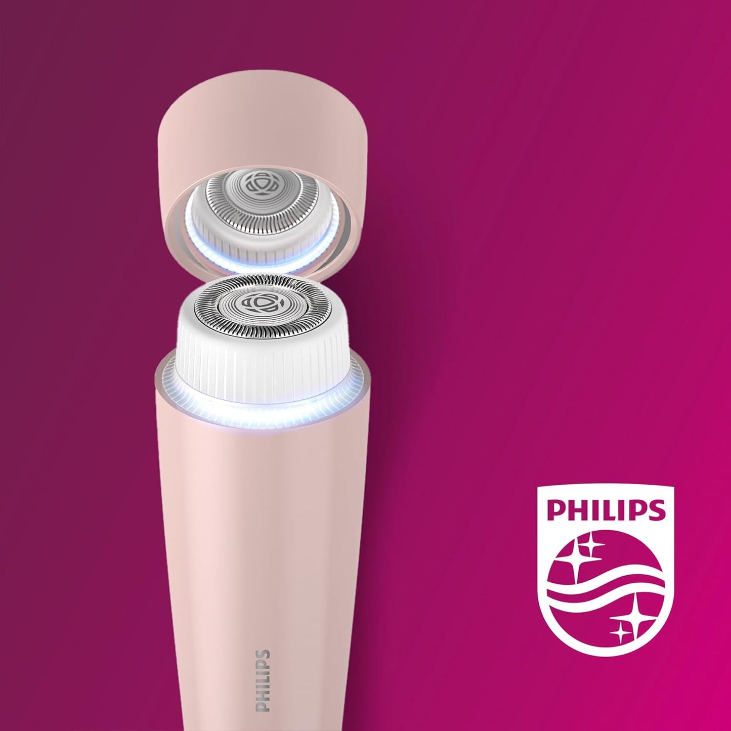 Philips Facial Hair Remover 5000 Series, Personal Groomer for Women, Cordless and Compact, with Hypoallergenic Head, Gentle and Quick Facial Hair Removal, Easy Finishing Touch-Ups, Model BRR454/00