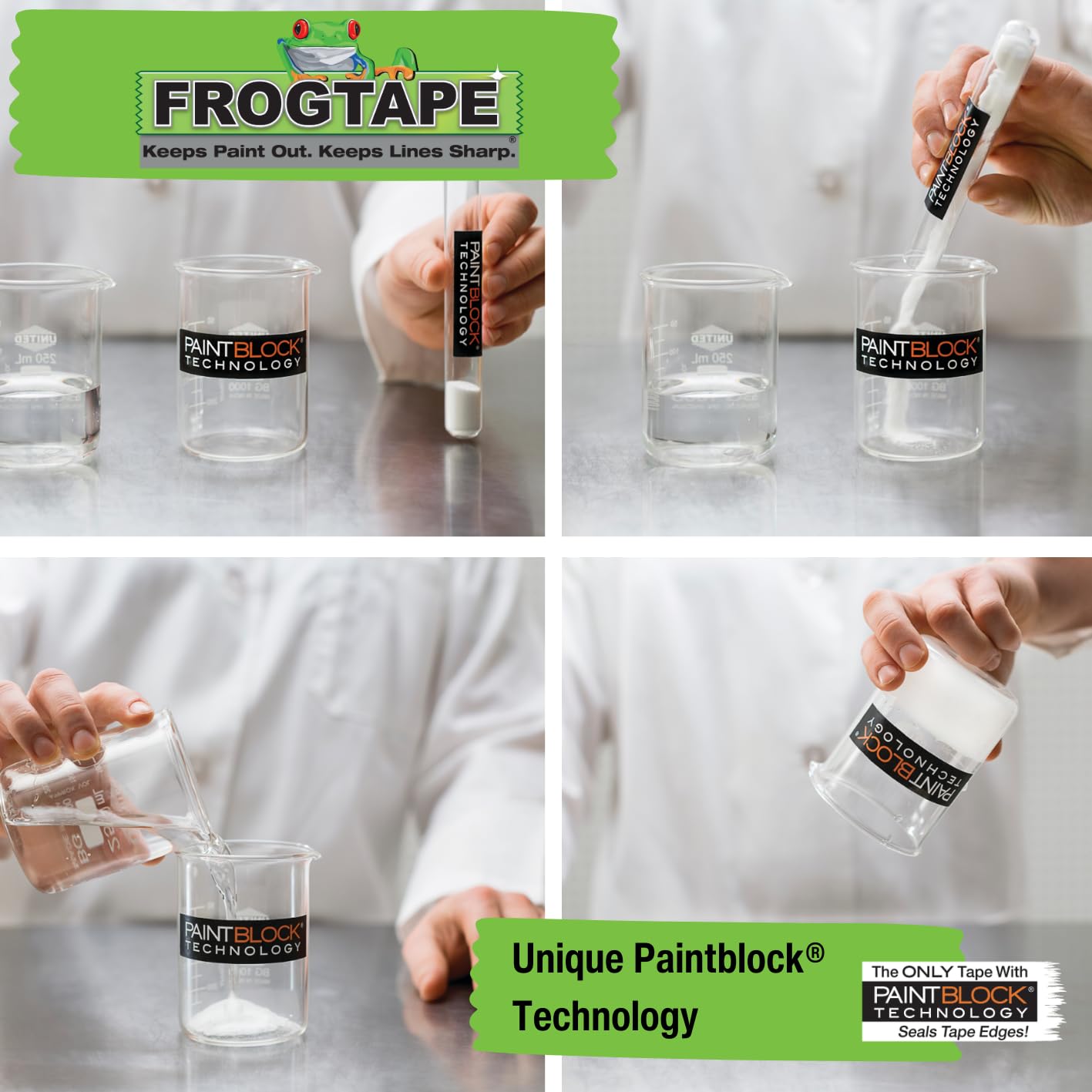 Frog Tape Green Multi Surface Painters Masking Tape, Indoor Painting and Decorating For Sharp Lines and No Paint Bleed 36mm X 41.1m