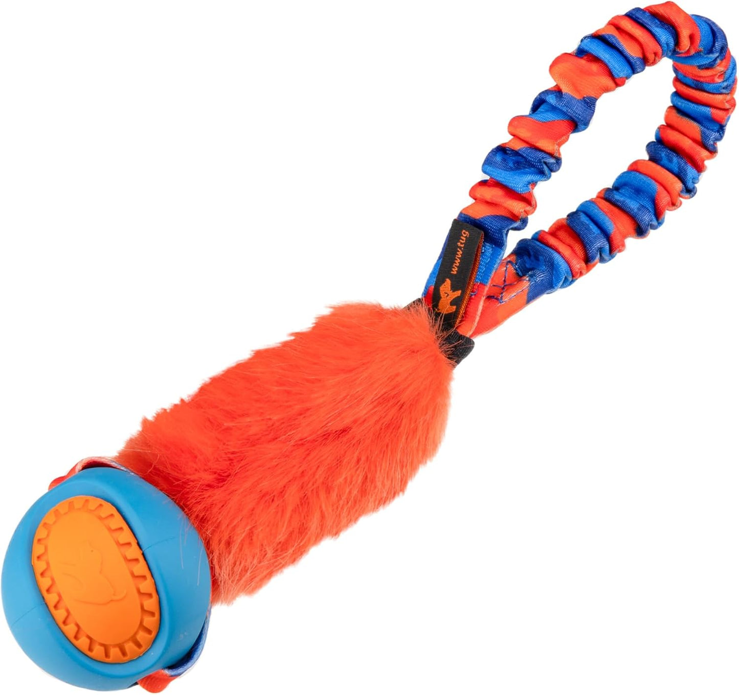Tug-E-Nuff Pocket PowerBall Fauxtastic | Pocket-sized Tug Toy | Durable Bungee Tug Toy for Dogs | Ideal for Interactive Dog Training and Dogs of all Ages | Made of Durable Faux Fur | 29cm (11.5inches)